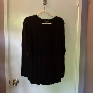 Universal Standard Split material blouse with button down back detail